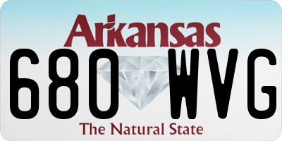 AR license plate 680WVG