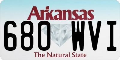 AR license plate 680WVI