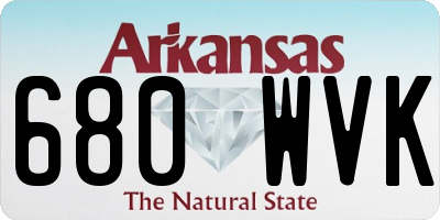 AR license plate 680WVK