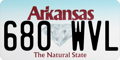 AR license plate 680WVL