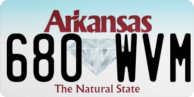 AR license plate 680WVM