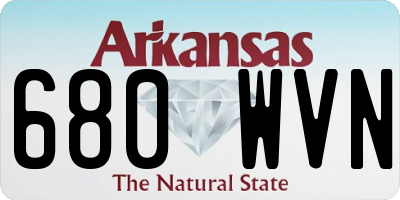 AR license plate 680WVN