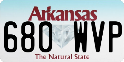 AR license plate 680WVP