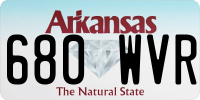AR license plate 680WVR