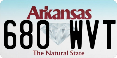 AR license plate 680WVT