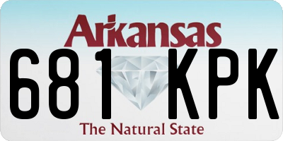 AR license plate 681KPK