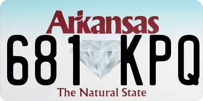 AR license plate 681KPQ