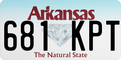 AR license plate 681KPT