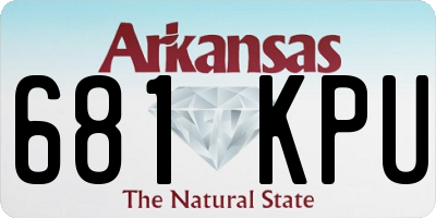 AR license plate 681KPU