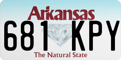 AR license plate 681KPY