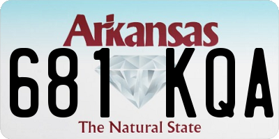 AR license plate 681KQA