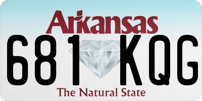 AR license plate 681KQG