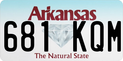 AR license plate 681KQM