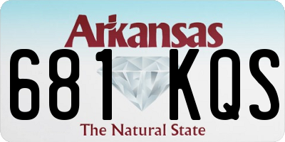 AR license plate 681KQS