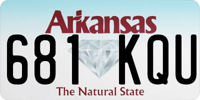 AR license plate 681KQU