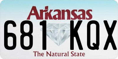 AR license plate 681KQX