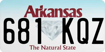 AR license plate 681KQZ