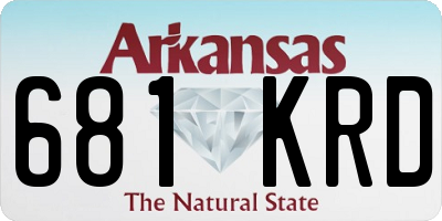 AR license plate 681KRD