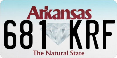AR license plate 681KRF