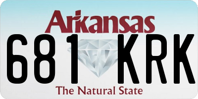 AR license plate 681KRK