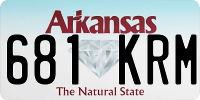 AR license plate 681KRM