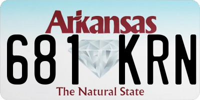 AR license plate 681KRN