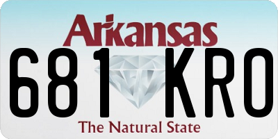 AR license plate 681KRO