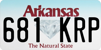 AR license plate 681KRP