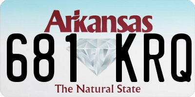 AR license plate 681KRQ