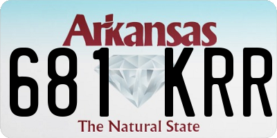 AR license plate 681KRR