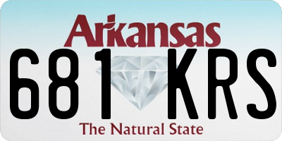 AR license plate 681KRS