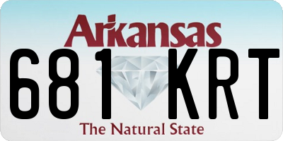 AR license plate 681KRT