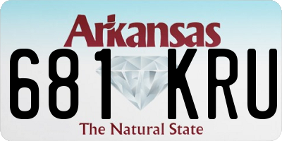 AR license plate 681KRU