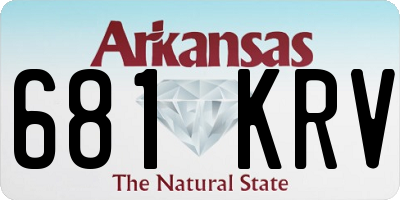 AR license plate 681KRV