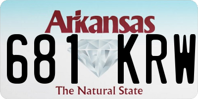AR license plate 681KRW
