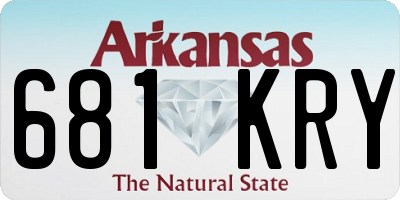 AR license plate 681KRY