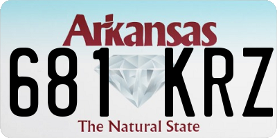 AR license plate 681KRZ