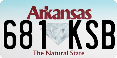 AR license plate 681KSB