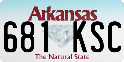 AR license plate 681KSC