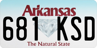 AR license plate 681KSD