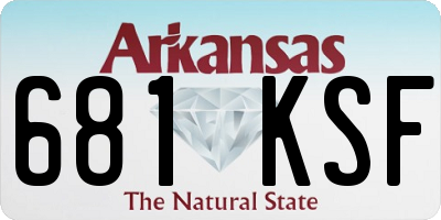 AR license plate 681KSF