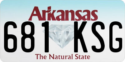 AR license plate 681KSG
