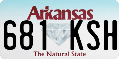 AR license plate 681KSH