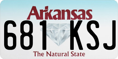 AR license plate 681KSJ