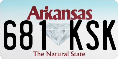 AR license plate 681KSK