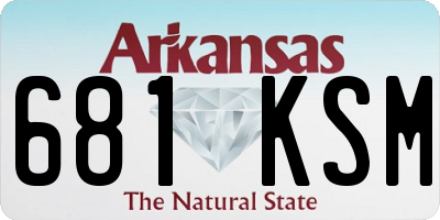 AR license plate 681KSM