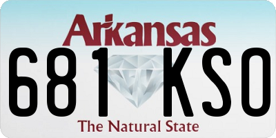AR license plate 681KSO