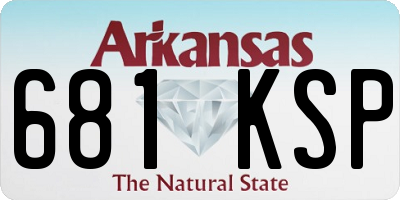 AR license plate 681KSP