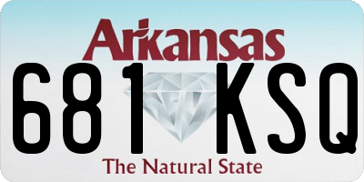 AR license plate 681KSQ