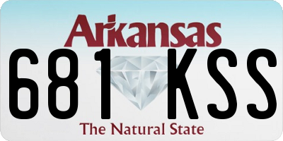 AR license plate 681KSS